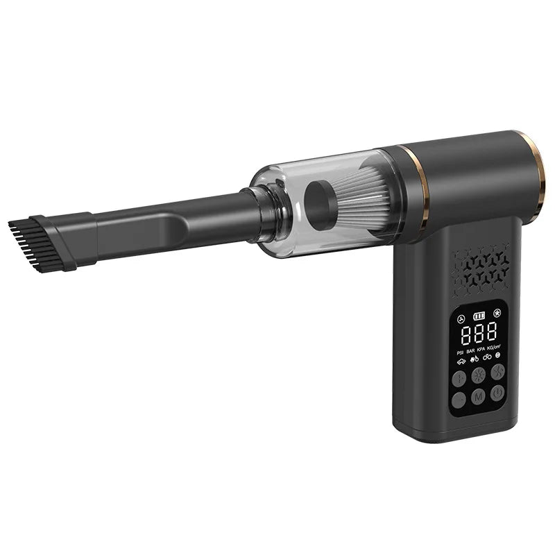 Multifunctional Car Wireless Vacuum Cleaner Portable Smart Tire Inflator Digital Display Air Pump for Outdoor Emergency