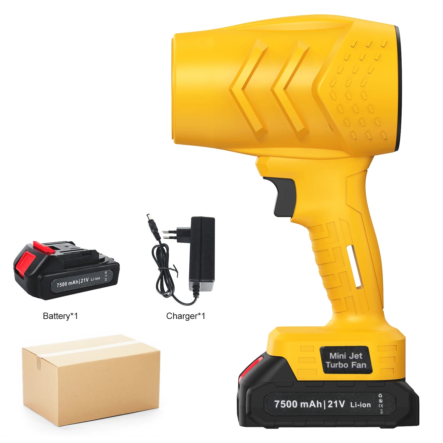 36000RPM Air Blown Cordless Turbo Fan Handhad Violent Fan Dryer 21V Rechargeable Dust Blowing Tool for Outdoor Leaf Blowing