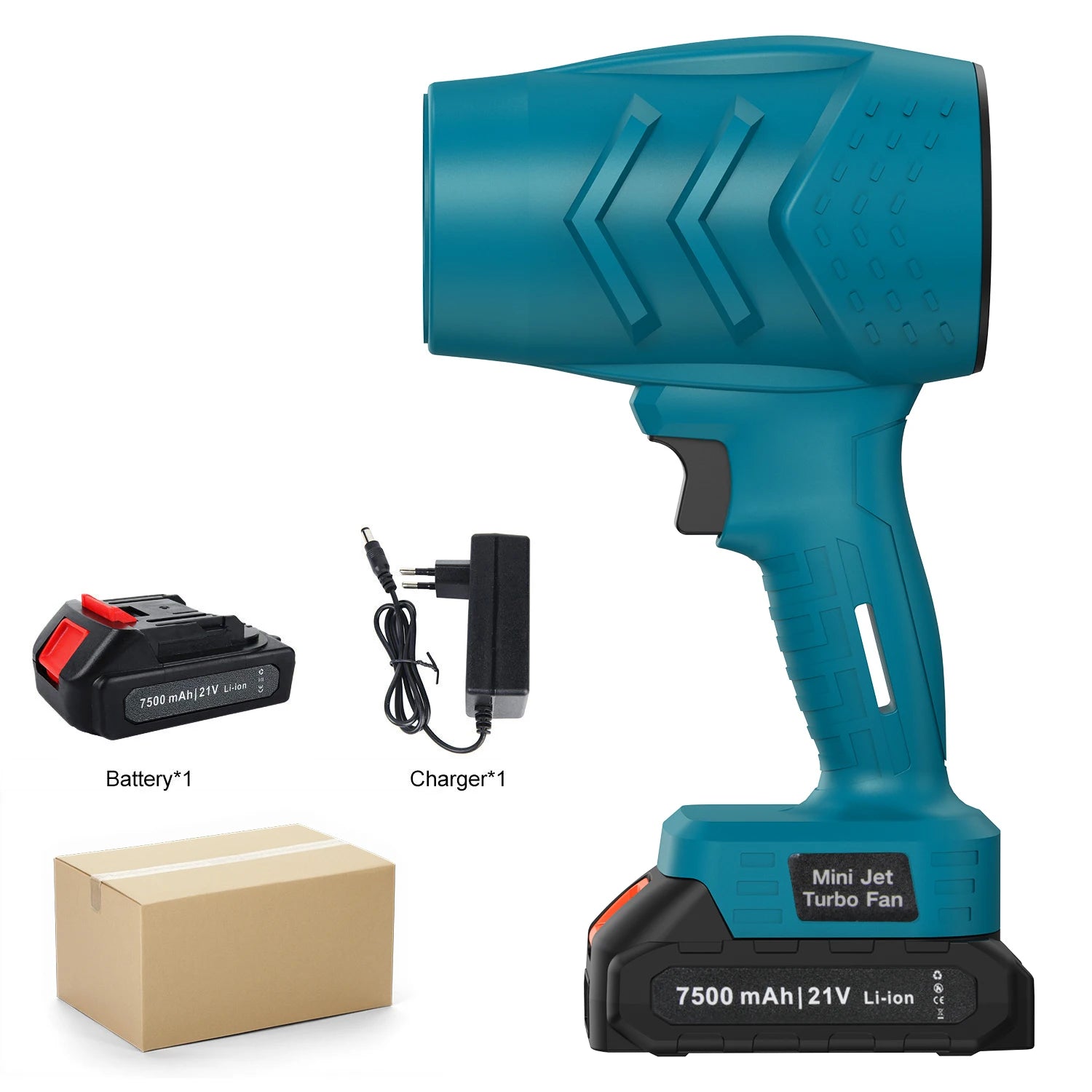 36000RPM Air Blown Cordless Turbo Fan Handhad Violent Fan Dryer 21V Rechargeable Dust Blowing Tool for Outdoor Leaf Blowing