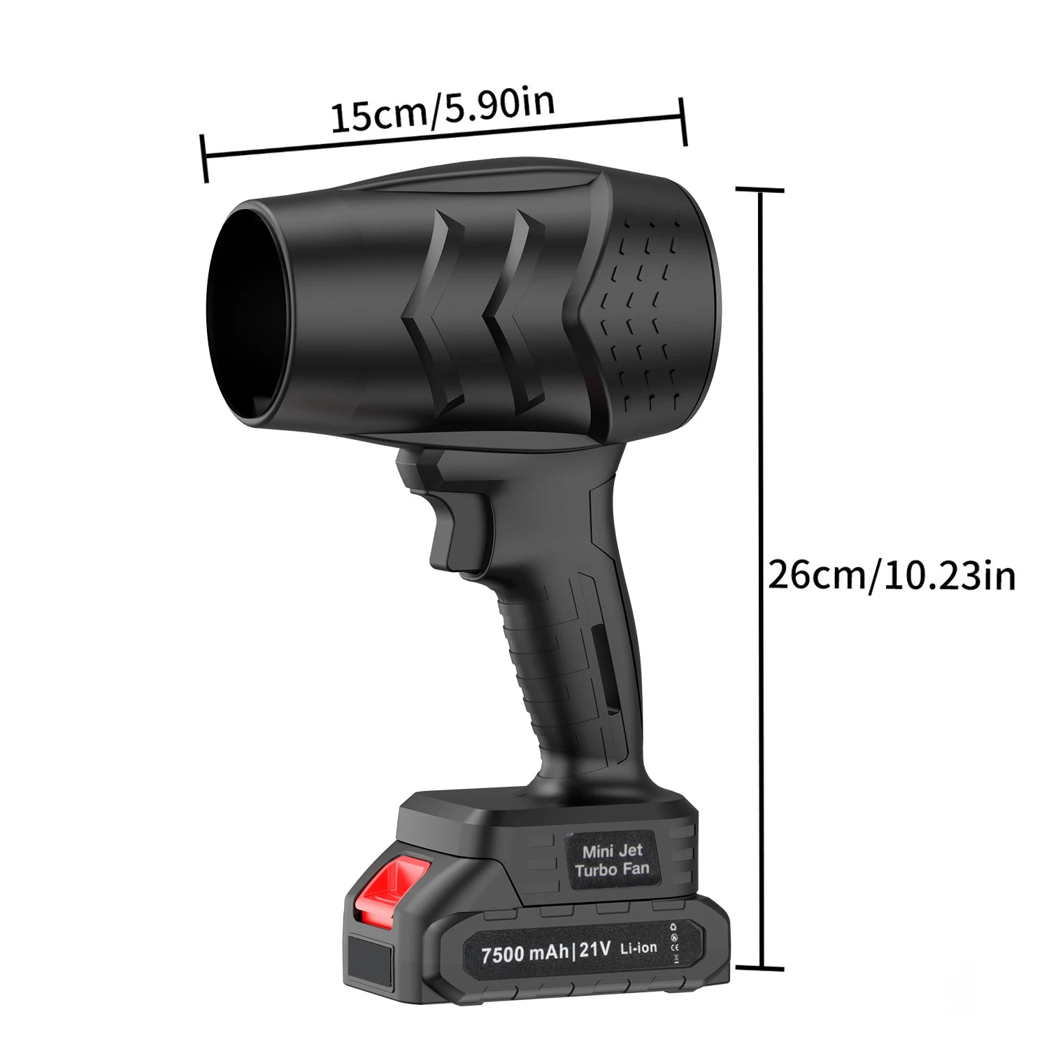 36000RPM Air Blown Cordless Turbo Fan Handhad Violent Fan Dryer 21V Rechargeable Dust Blowing Tool for Outdoor Leaf Blowing