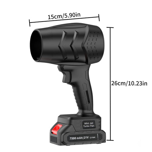 36000RPM Air Blown Cordless Turbo Fan Handhad Violent Fan Dryer 21V Rechargeable Dust Blowing Tool for Outdoor Leaf Blowing