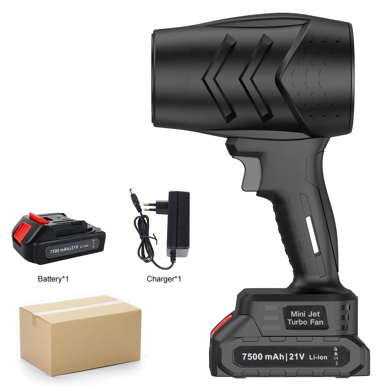 36000RPM Air Blown Cordless Turbo Fan Handhad Violent Fan Dryer 21V Rechargeable Dust Blowing Tool for Outdoor Leaf Blowing